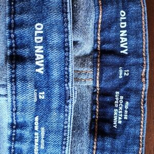 2 Pair- Old Navy Women's Blue Jeans